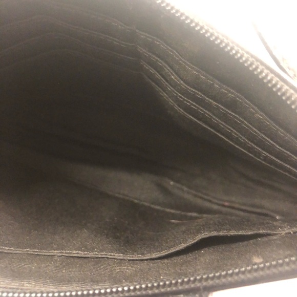 Vintage Coach Black Leather Clutch Wristlet Purse Bag - Picture 4 of 4